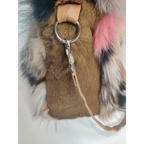 Real fox fur multicoloured bag with leather details brand is Befur on Etsy - Picture 11 of 16